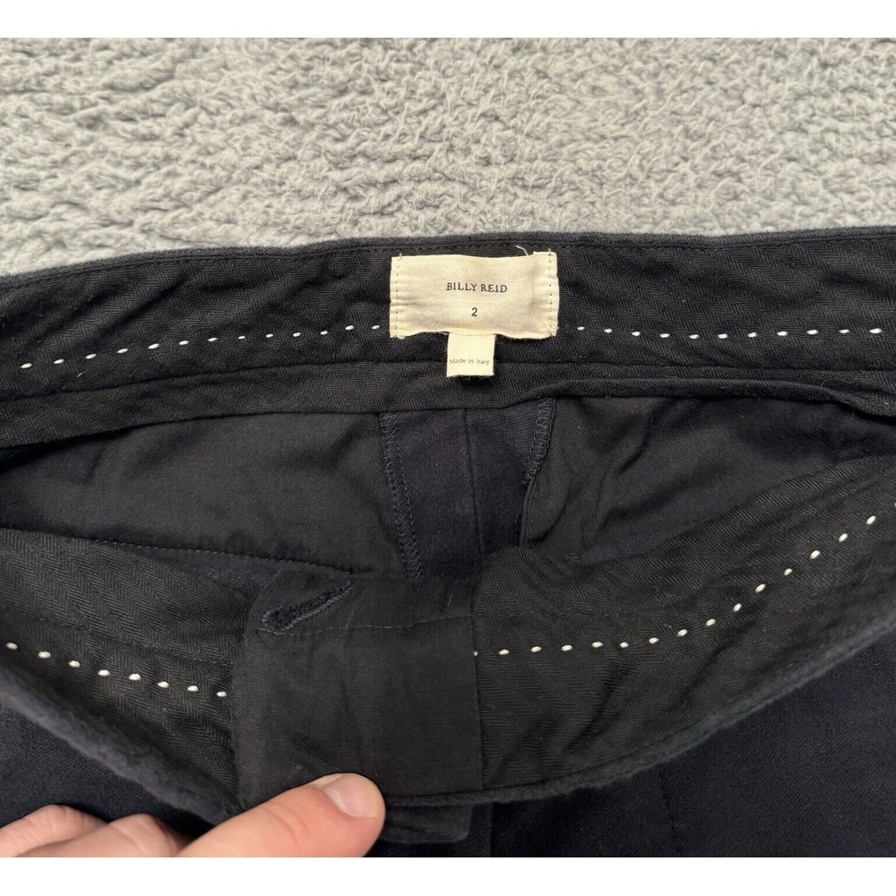 Billy‎ Reid Women Trouser Pants Size 2 Made In Italy Cotton - Picture 4 of 7